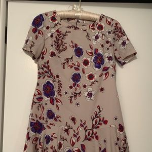 Banana Republic gray floral dress size 0